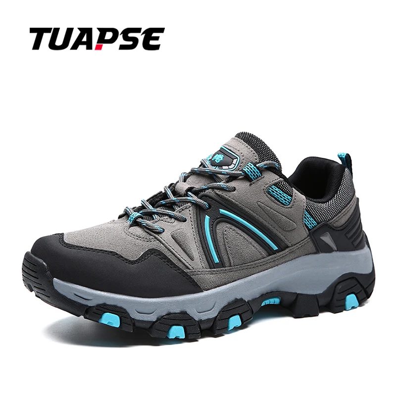 

TUAPSE Luxury Brand Camouflage Waterproof Shoes Men Non-slip Lace Up Hiking Shoes Camping Light Trekking Shoes Zapatos Hombre