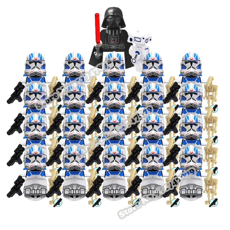 

Набор минифигурок «Звездные войны», 21 шт., Republic Commando 501st Blocks TV6109 TV6106 Trooper Force 99 Hunter Crosshair Wrecker Brick