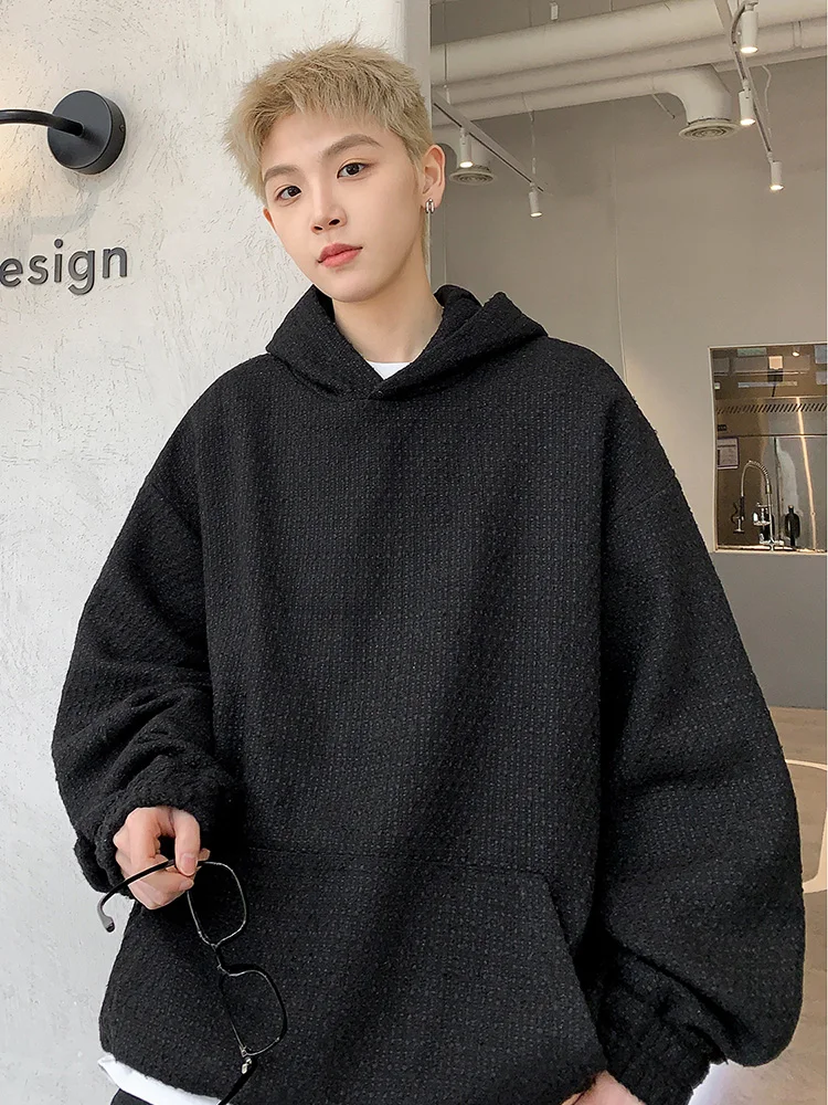 

Мужская толстовка Bla Hoodie: Стильная, крутая, оверсайз куртка для пар, весна-осень, свободный крой, удобная, повседневная, уличная одежда