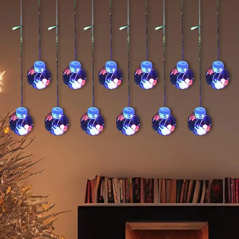 Luces navideñas para ventana, luces LED de estrellas navideñas, luces de copos de nieve, decoraciones navideñas para interiores, luces navideñas para cumpleaños