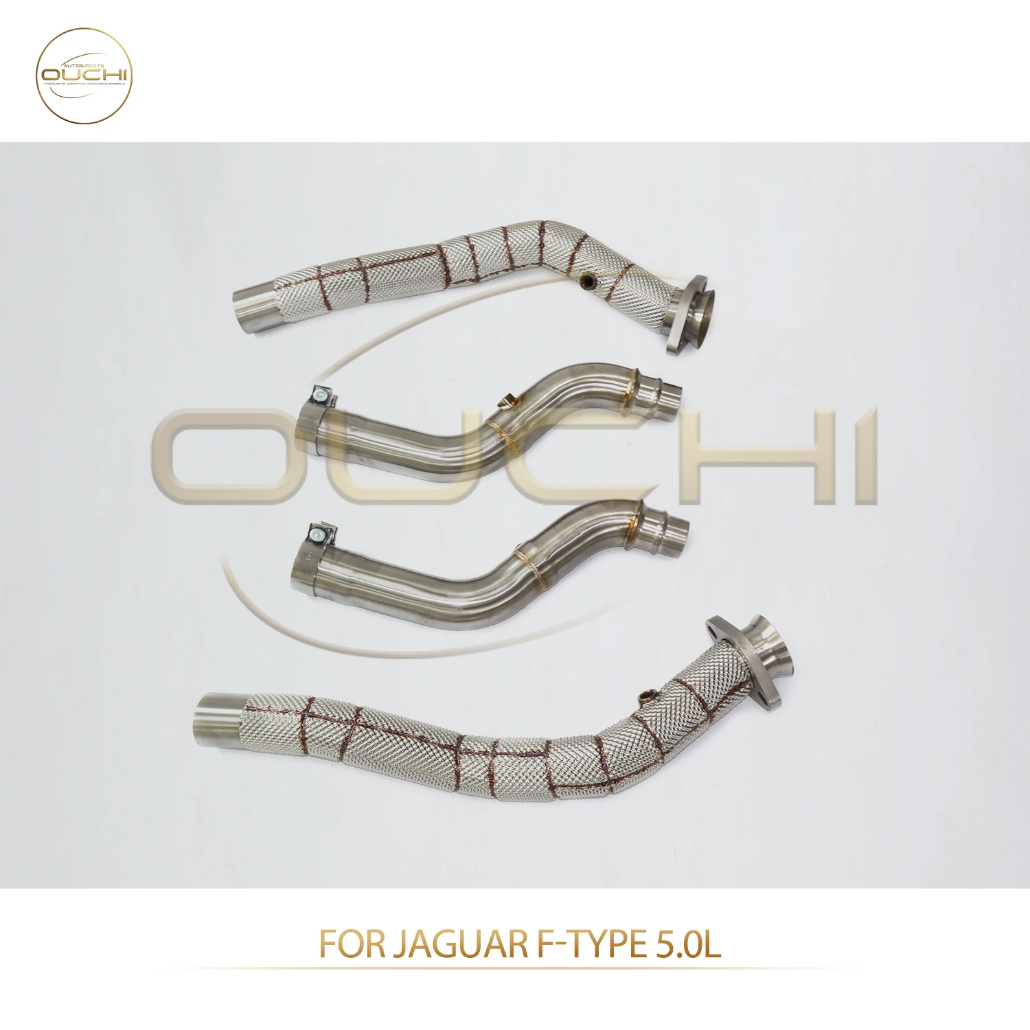 

Stainless Steel Straight Downpipe for Jaguar F-Type 5.0L TIG Welded Race Header Performance Exhaust Upgrade