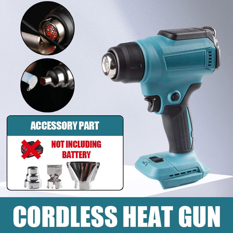 

18V/21V Hot Air Gun 550Temperature Heat Shrink Packaging Tool Hot Air Gun Air Dryer Adjustable Gear With LED Welding Hot Air Fan