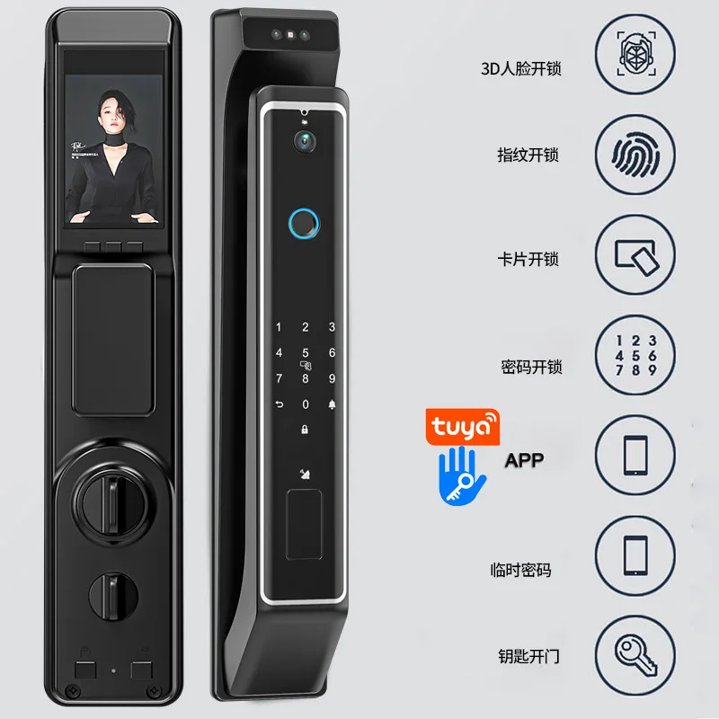 Smart Door Lock Peephole Viewer 3d Face Recognition Lock Smart Lock Cylinder Manufacturer Smart Password Lock