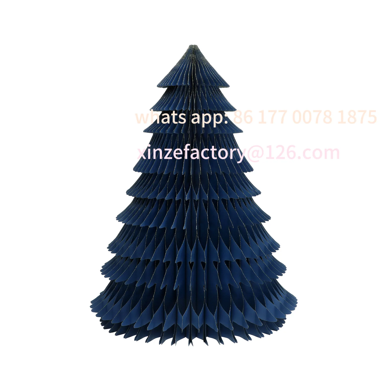 Customizable Paper Art Christmas Tree Folding Honeycomb Accordion Style Decorative Photo Props For Window Home