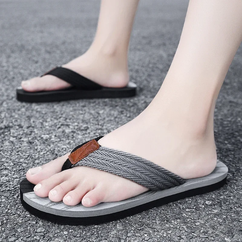 

Мужские шлепанцы, повседневная пляжная обувь, мужские сандалии большого размера, летние нескользящие нескользящие сандалии для отдыха и отдыха