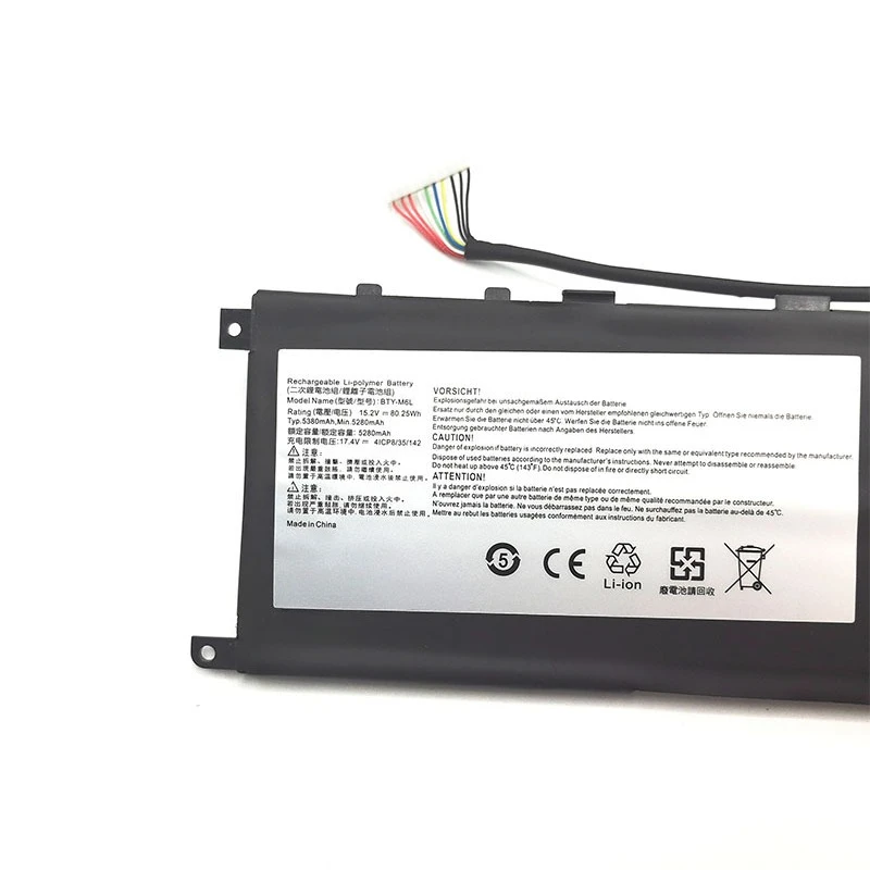 BTY-M6L Battery Stealth Thin 9SF 9SG P65 P75 8SG 8SF 9SD 9SE Creator PS63 Modern for MSI GS60 MS-16Q3 MS-16Q2 GS65 GS75