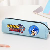 New SONIC Cartoon Sonic Pencil Bag Pencil Case Primary and Secondary School Student Stationery Box Birthday gift surprise