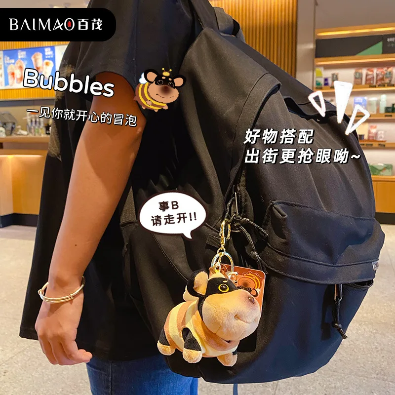 พวงกุญแจตุ๊กตาผึ้งการ์ตูนน่ารักสำหรับผู้หญิง ดีไซน์สร้างสรรค์ ประณีต ตุ๊กตาผึ้งจิ๋ว จี้พวงกุญแจ