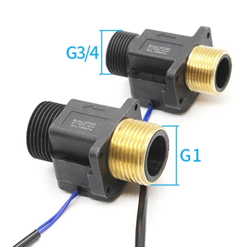 3/4'' G1'' Filettatura maschio Ottone Sensori flusso d'acqua, Sensori ad effetto Misuratore portata Misuratore