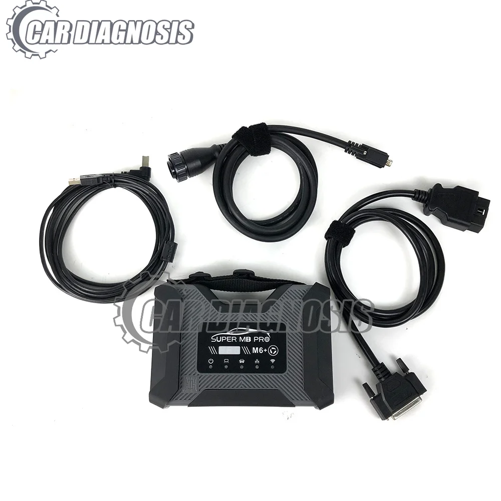 Newest for SUPER MB PRO M6 with Multiplexer +USB Cable + OBD2 16pin Main Test Cable Wireless Star Diagnosis Tool