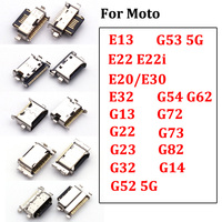 10Pcs For Motorola Moto E13 E22 E20 E30 E32 G13 G22 G23 G32 G52 G53 G82 G72 USB Charging Port Dock Charger Connector Repair Part