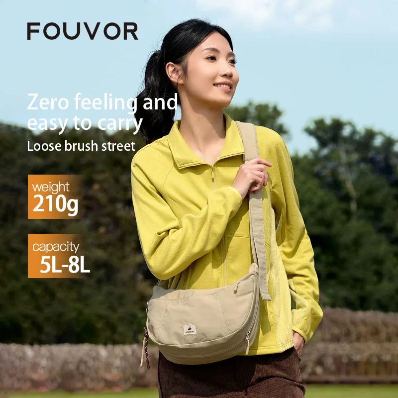 Fouvor Women's Shoulder Bag Lightweight Waterproof Phone Bags 2026 Trend Canvas Crossbody Bag Daily Casual Travel Bags 3082-05