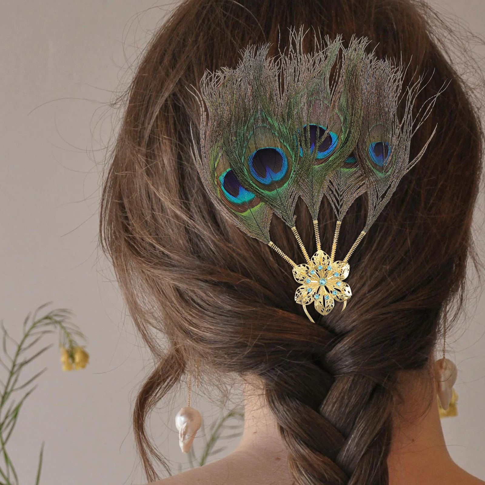 

Винтажная заколка для волос в этническом стиле для свадебной вечеринки, декоративные аксессуары для волос