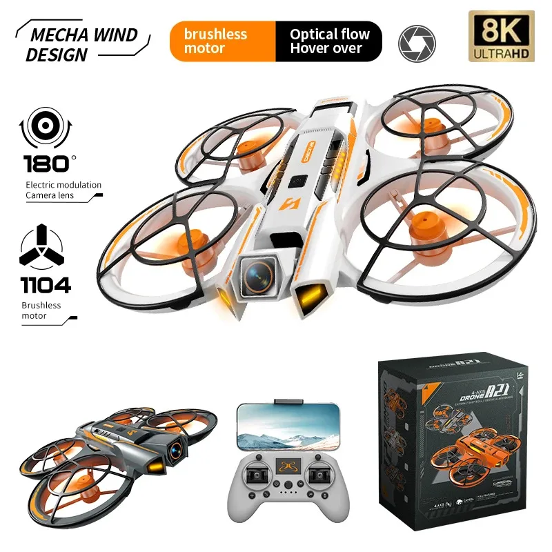 A21 PRO طائرة بدون طيار احترافية FPV 8K HD كاميرا مزدوجة فرش السيارات تجنب العوائق UFO كوادكوبتر لعبة