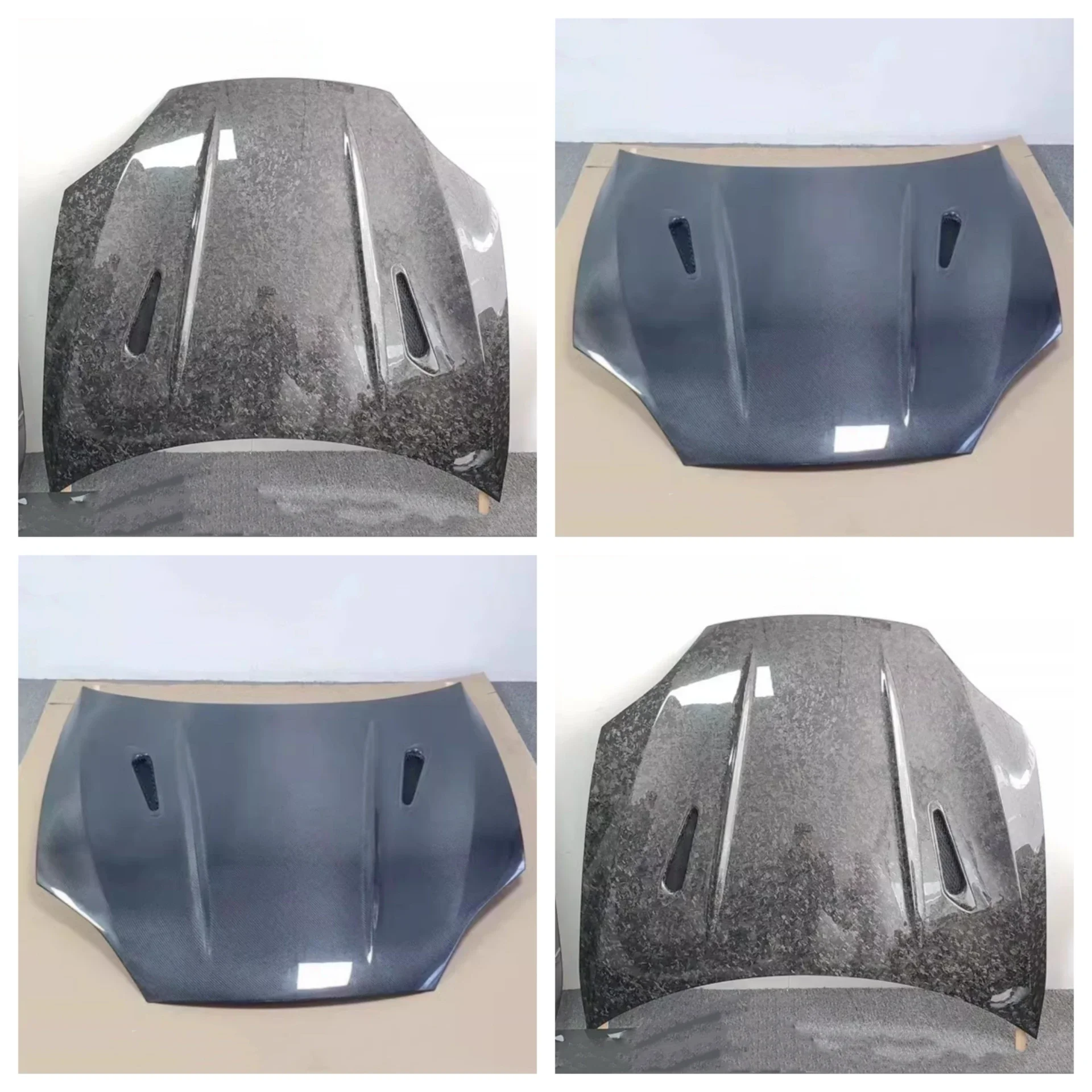 Forged Carbon Fiber Engine Hood Resin Cover for Tesla Model S 2015-2022 Convert New Style Bonnet Car Accessories