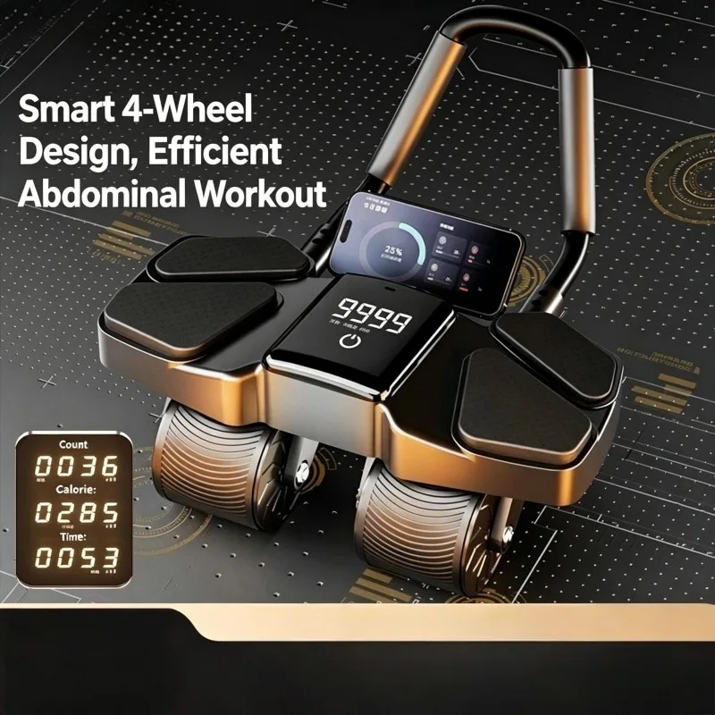 Four-wheel Automatic Rebound Training Abdominal Muscles Thin Belly Artifact Home Fitness Sports Equipment