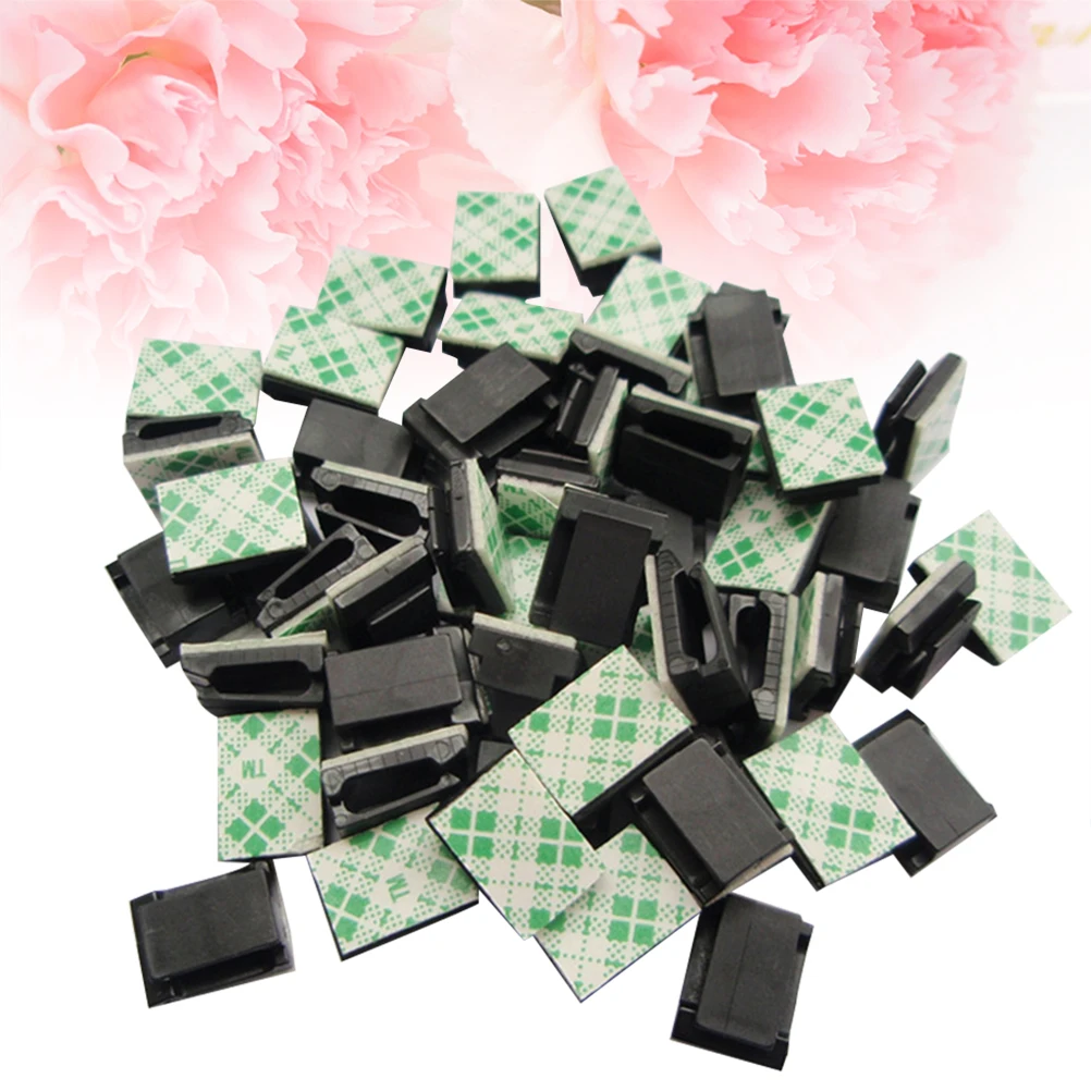 

150 Pcs Cable Clamps Wire Clips Cord Holder Adhesive Management Adjustable Electric Wire Ties Organizer Soft Tube Clamp