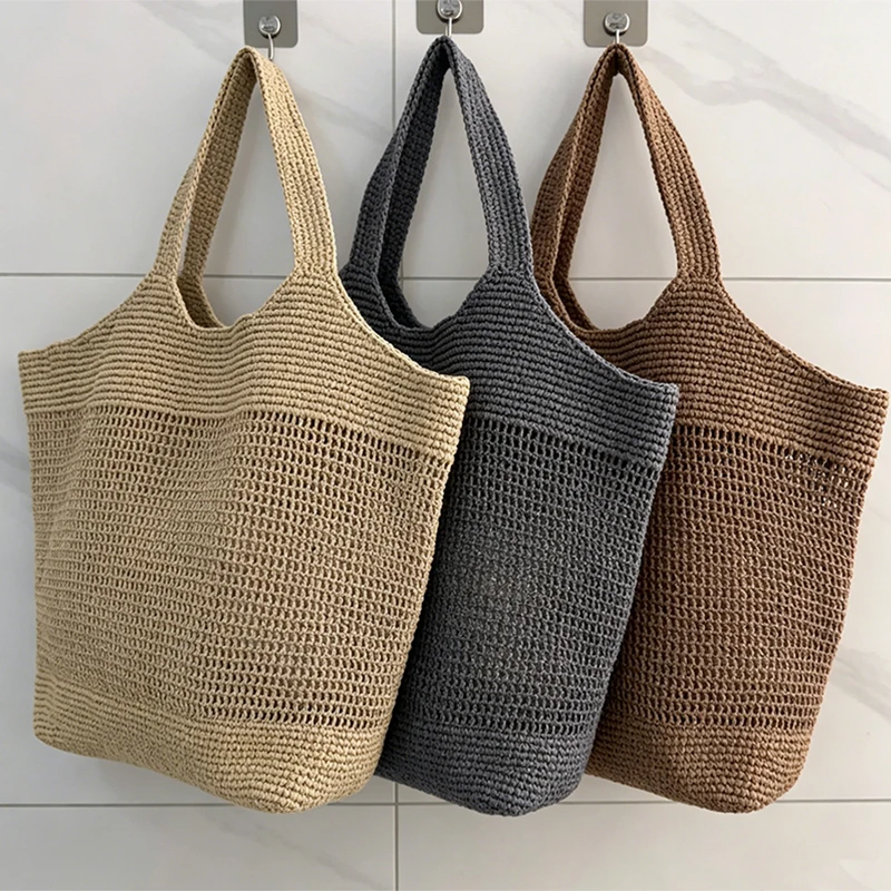 

﻿ Brand Straw Woven Handbag Large Capacity High-quality Summer Beach Shoulder Bag Women Vacation Style Woven Tote Bag