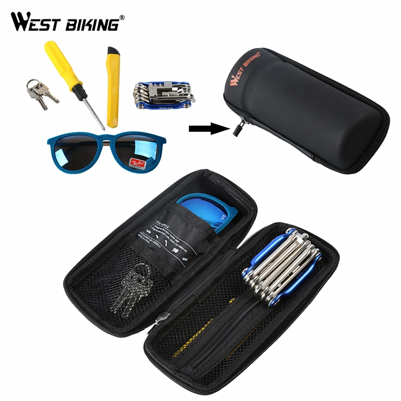 WEST BIKING Cycling Tools Capsule Apply Bottle Cage Storage Boxes Outdoor Can Store Keys Repair Tools Kit Set Glasses Bike Tools view 6