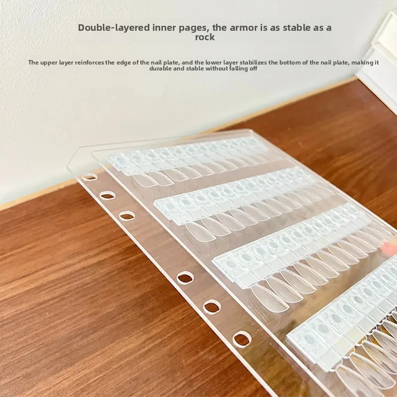 Magnetic Nail Gel Color Chart Book, Double Layer Transparent Acrylic Sample Display Tool for Nail Salon