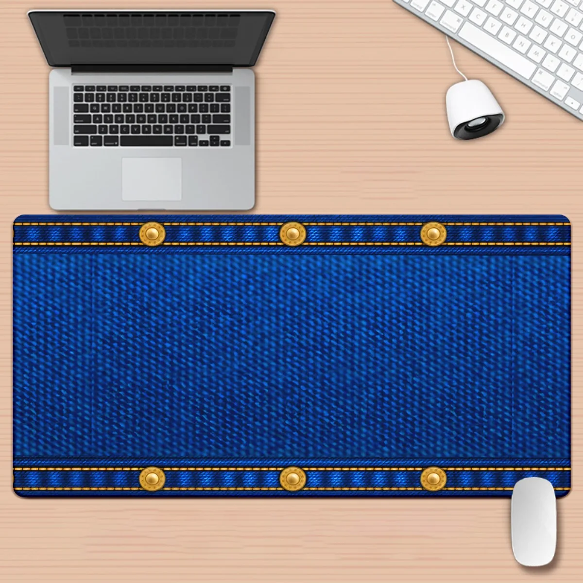 Brand Blue Cloth HD Printed Pad XXL Mousepad Multifunctional Gaming Keyboard Office Desk Mat Large Smooth Surface