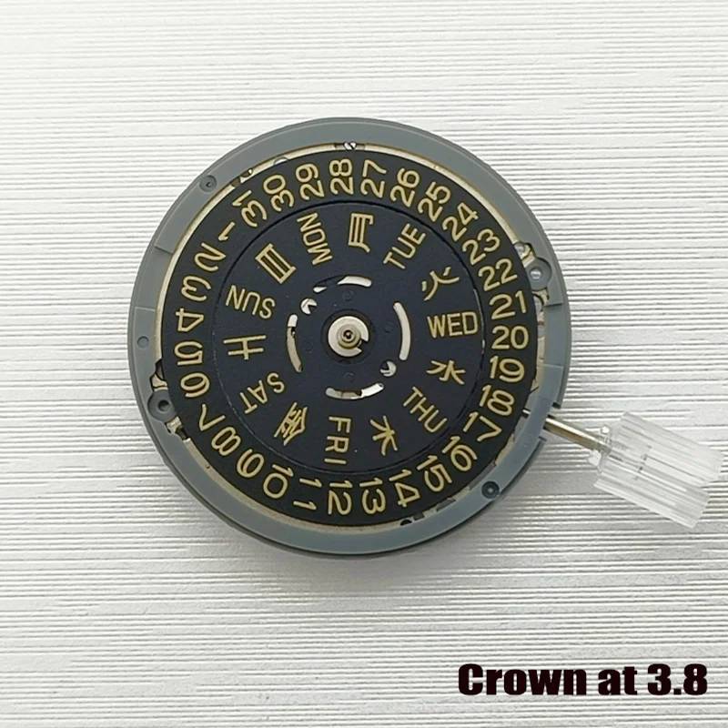 Imagem -05 - Seiko Automática Mecânica Crown Ver Japonês Kanji Movimento Preto Branco Dial Ouro Roda Skx007 Nh35 Nh36 em 3.0 3.8