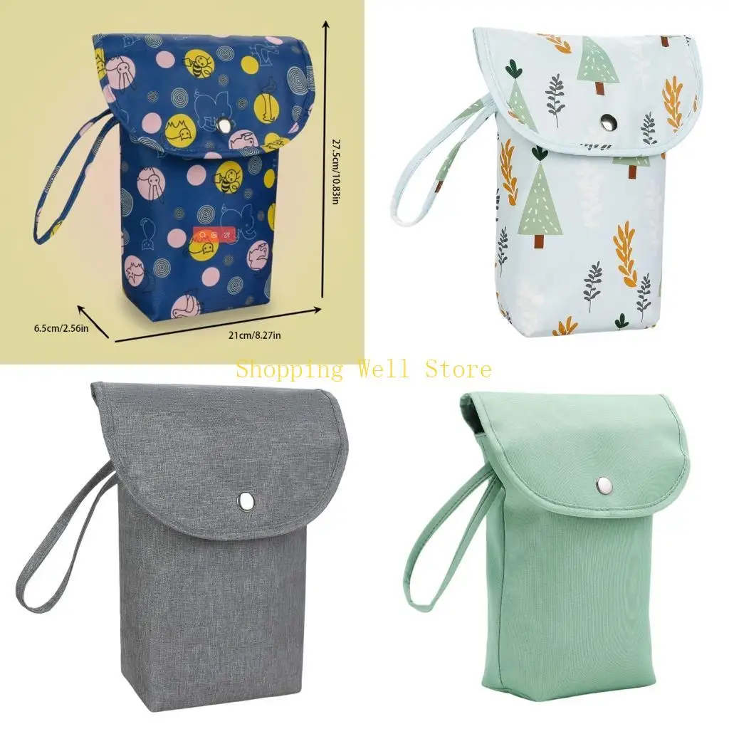 KX4B Waterproof Diaper Storage Bag For Baby Travel Large Capacity Portable Organizers Oxfords Fabric Holder