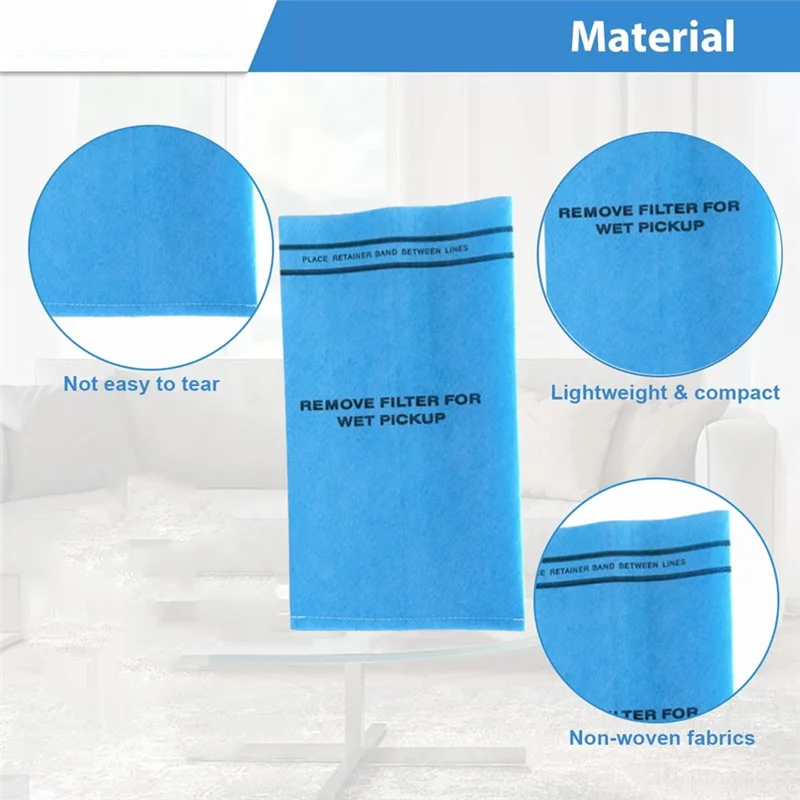 

A39T-WS01025F2 Мешок для влажной и сухой уборки для пылесосов Craftsman 9-38737 с удерживающими лентами Замена VF2000
