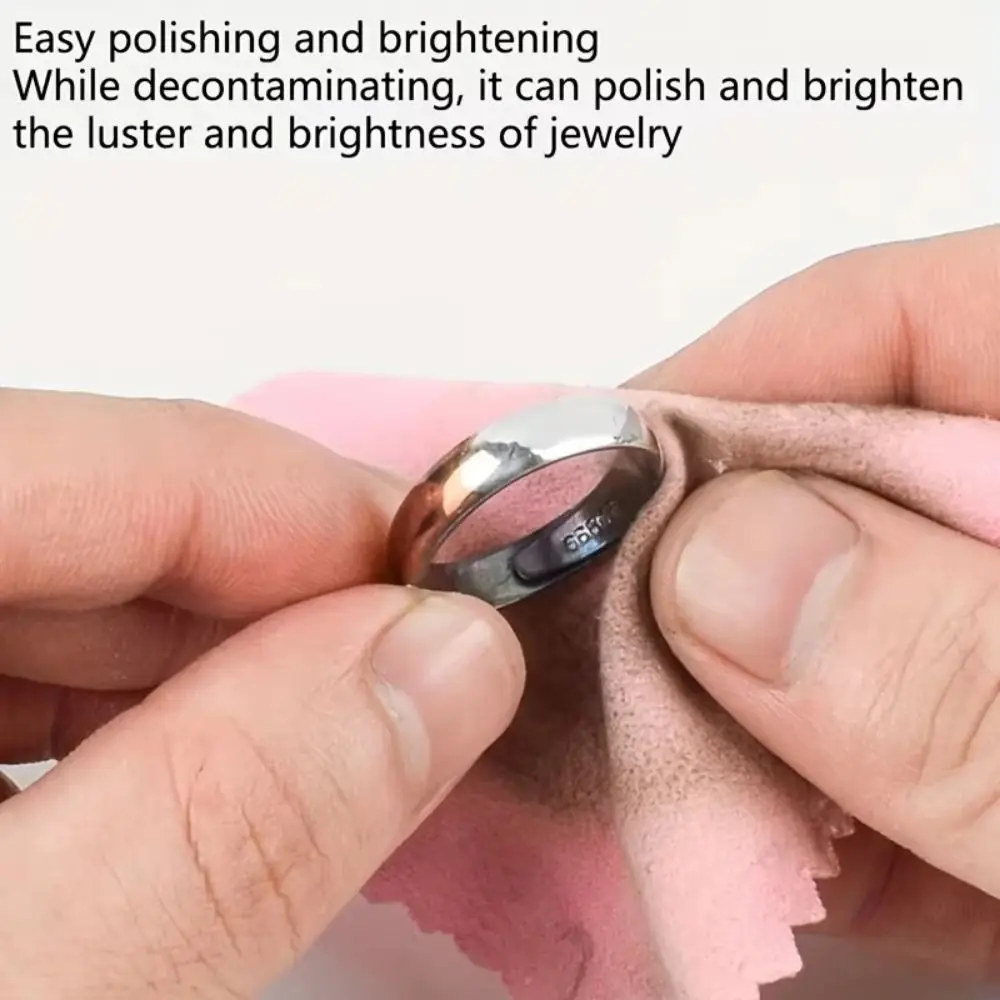 

50 шт. 8x8 см Салфетки для чистки ювелирных изделий, многоразовые, из мягкой ткани, для полировки серебра, прочные, нетоксичные, для чистки и полировки