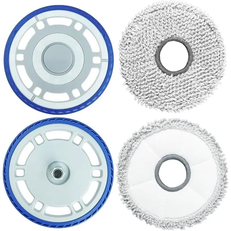Y42A-For Ecovacs Deebot T30 Pro Compatible 1Set Replacement Mop Bracket And Washable Microfiber Pads For Robot Vacuums