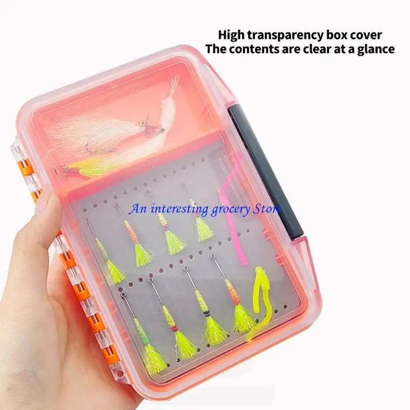 

652D Plastic Pockets Fly Fishing Box Light Weight Fishing Tackle Hook Box Organizers