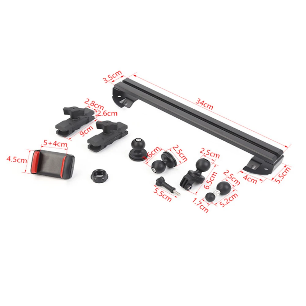 Car Center Console Slide Rail Expansion Phone Holder Stand GPS Bracket for Jeep Wrangler JL Gladiator JT 2018-2023 Accessories