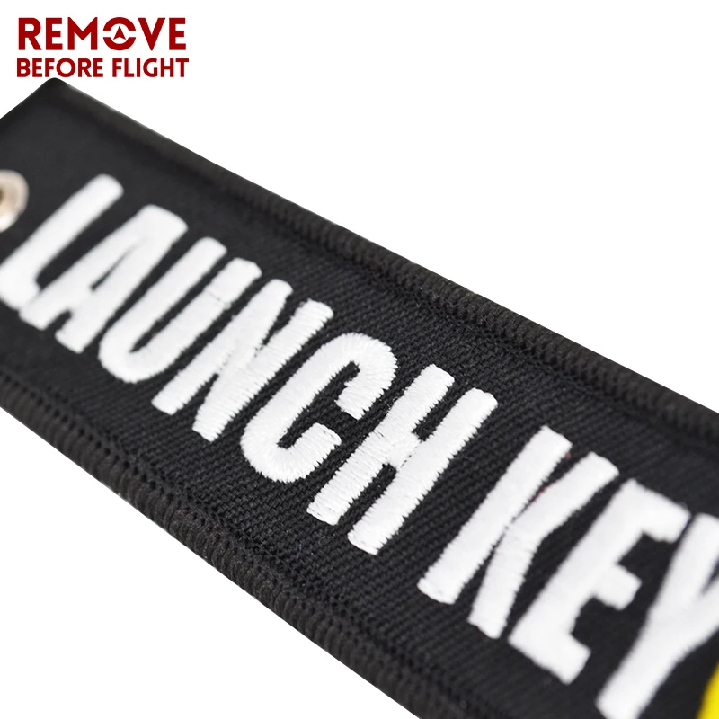 SOMEHOUR Embroider Aviation Keychain Collections Remove Before Flight Tag Holder Fobs Motorcycle Car Bag Keyrings Men Women Gift