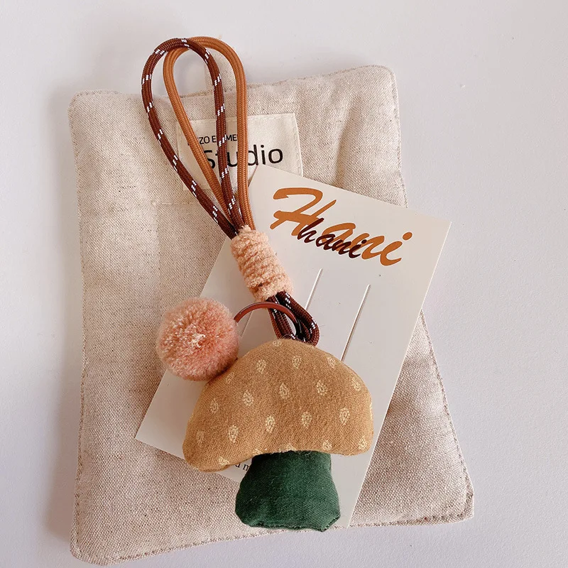 HD11251A06 Korean version retro cute cotton-filled bear car keychain pendant cute niche bag pendant female