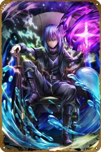Rimuru tempest slime Poster Anime Comics Vintage Classic Tin Metal Sign Plaque-Aluminum