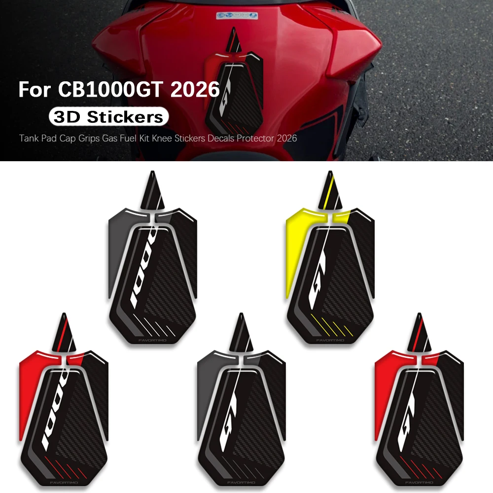 For CB1000GT CB 1000 GT CB1000 Sport Tourer Tank Pad Cap Grips Gas Fuel Kit Knee Stickers Handguard Decals Protector 2026