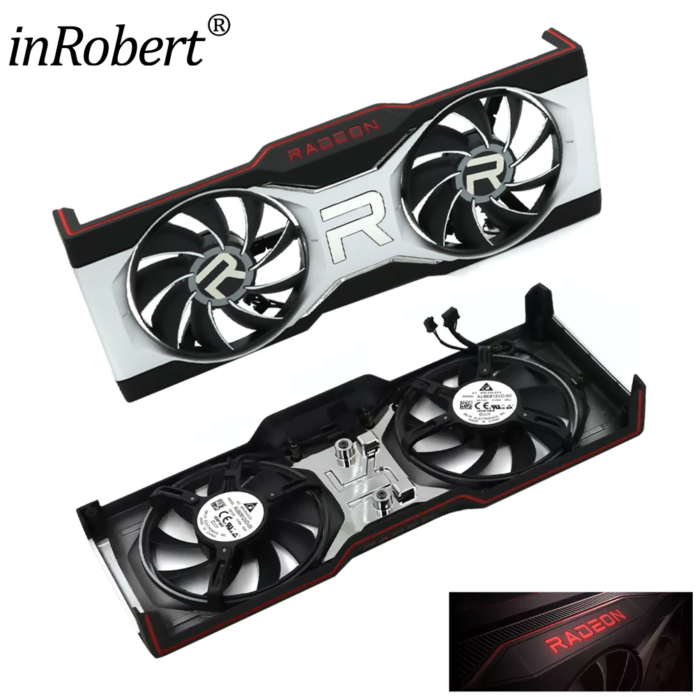 Original R​X6700XT AUB0812VD-00 Video Card Fan For AMD RADEON RX 6700 XT FE Graphics Card Replacement Fan with Shell