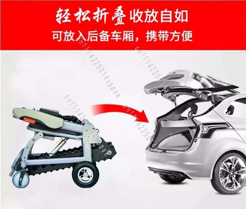 Foldable Portable Stair Climbing Wheelchair Carrier Aid for Elderly and Disabled People Transport
