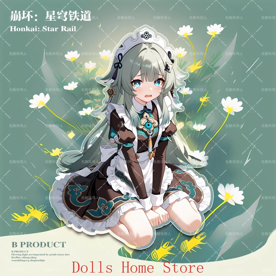 أنيمي HuoHuo Honkai: ستار السكك الحديدية تأثيري صفيح شارة الاكريليك حامل نموذج لجسم لوحة عرض الحلي لطيف هدية عيد ميلاد #3