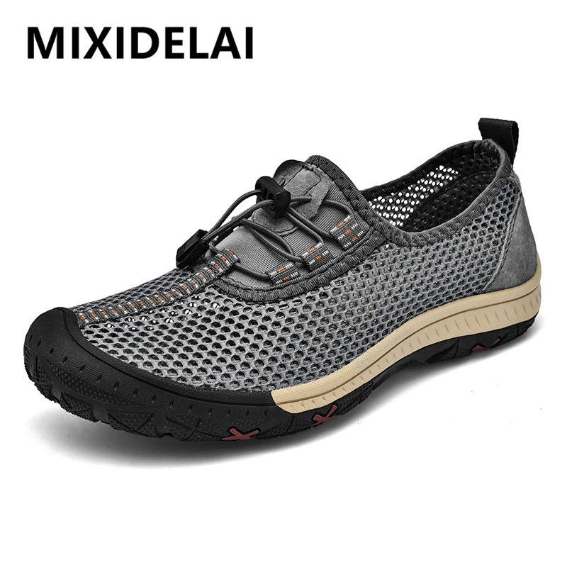 New Men Casual Shoes Breathable Mesh Shoes Summer Sneakers Soft Men Sneakers Large Size Men Loafers Comfortable Outdoor Shoes