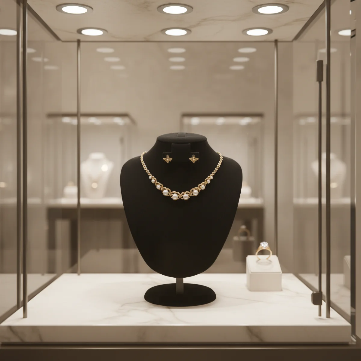 

Подставка для ювелирных изделий из искусственной кожи с бюстом - устойчивая основа с мягкой поверхностью, держатель для манекена для ожерелий, сережек и подвесок