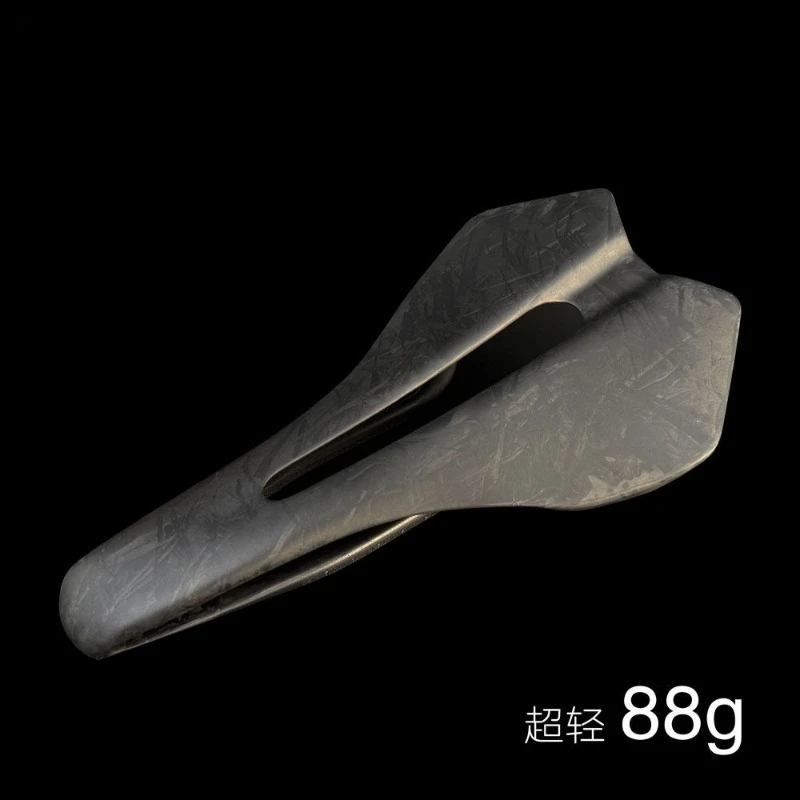 Integrated Molded Carbon Fiber Seat Cushion T800 3K Marble Pattern Hollow Saddle for Road Mountain Bike High Performance Gear