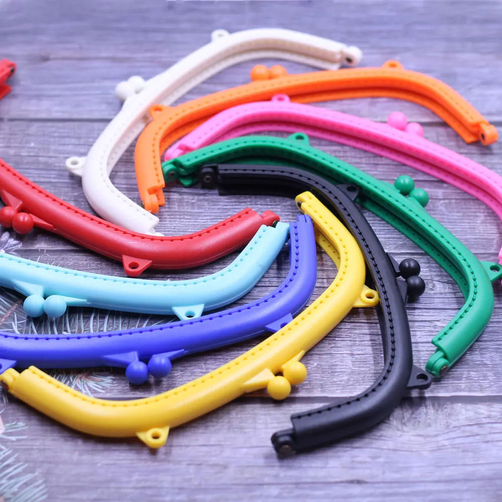 1Pc Kiss Clasp Lock Frame Plastic Candy Colorful Arch For Purse Bag Handle DIY Accessories 21cm