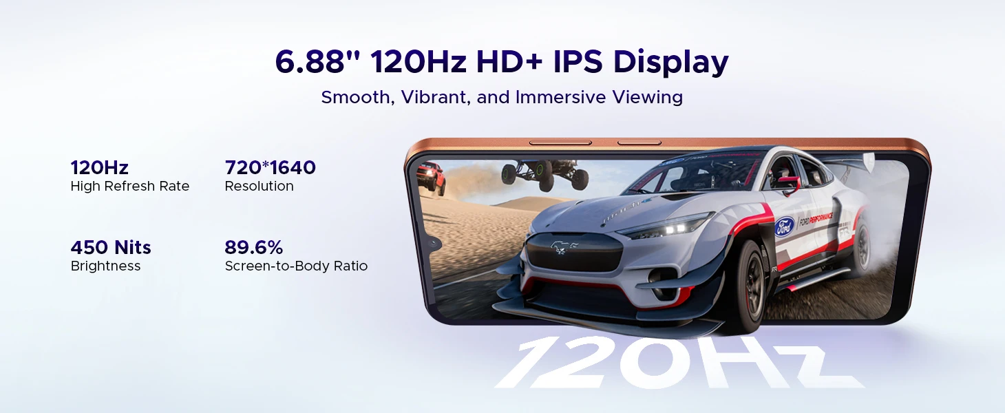 Doogee M30 Smartphone 135Db Speaker Android 16 8000Mah Battery 6.88'' Screen 48Gb Ram (6Gb +42Gb) 256Gb Rom Unisoc T7280 Nfc