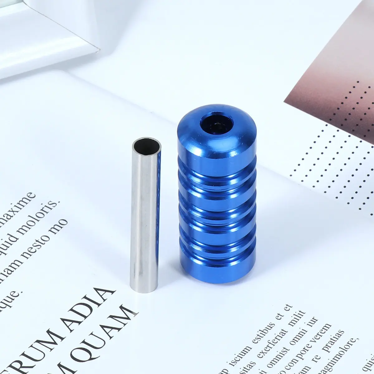 1Pcs Aluminum Alloy Tattoo Grip for Professional Body Art Shader Liner Eyebrow Electric Machine Needle
