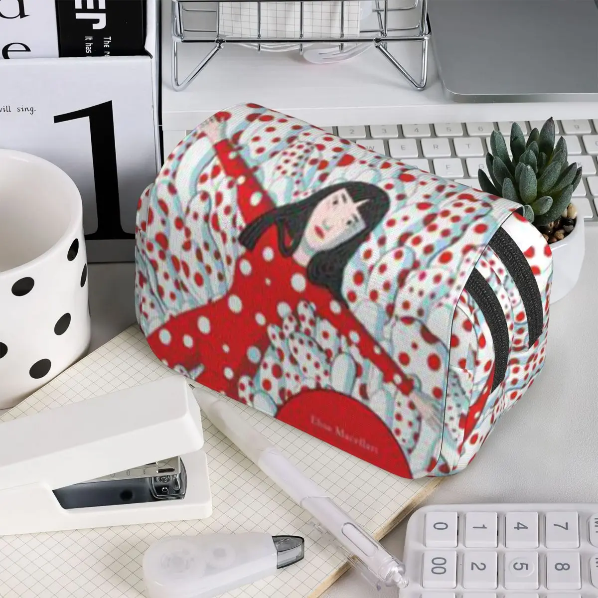 Yayoi Kusama Abstract Painting Pencil Case for Boy Girl Gifts Pen Box Pencil Bag Stationery Supplies Pen Holder Bag