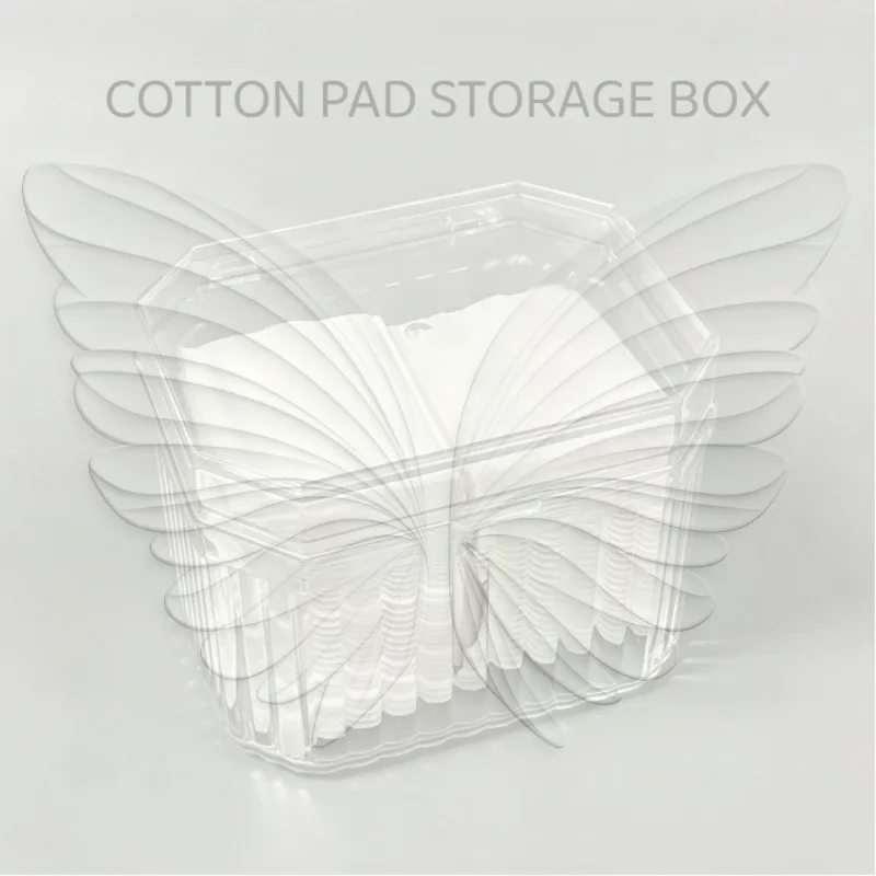 Multifunctional Vanity Organizer Box 1Pcs Durable Plastic Storage Holder for Cotton Swabs Makeup Pads Bathroom Desktop