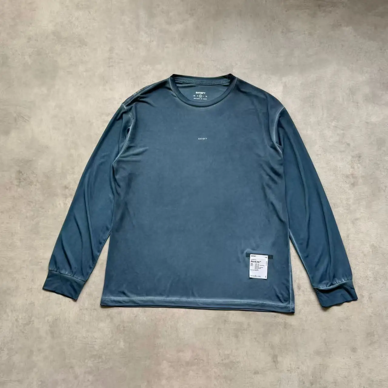 Outdoor Running Long Sleeve T-Shirt Quick Dry Rustic Dyeing Men's Women's Lightweight Base Shirt Breathable Functionality