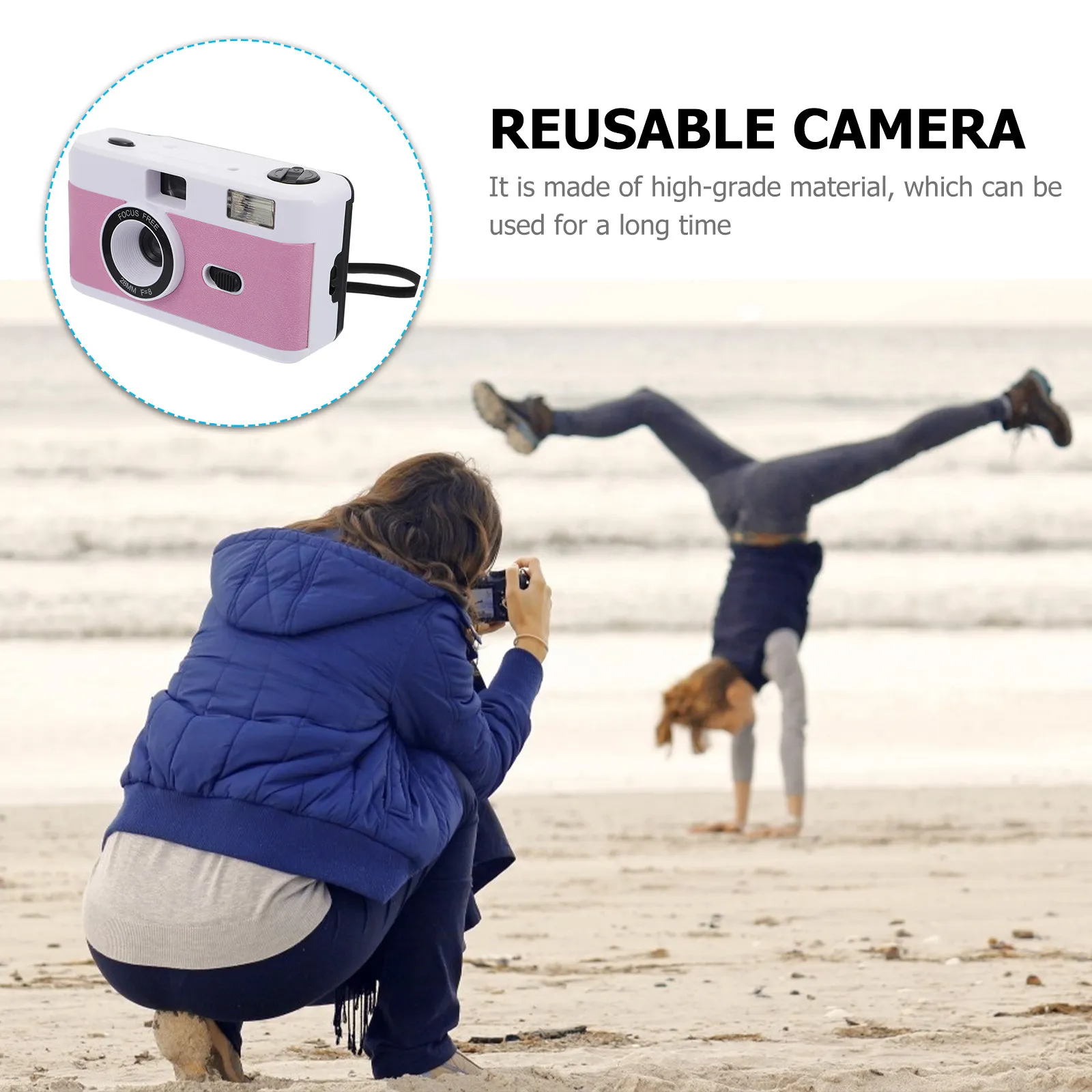 

1 шт. многоразовая пленочная камера 35 мм с встроенной вспышкой, винтажная ретро-камера из ABS-пластика, легкая, простая в использовании, идеальна для съемки при слабом освещении