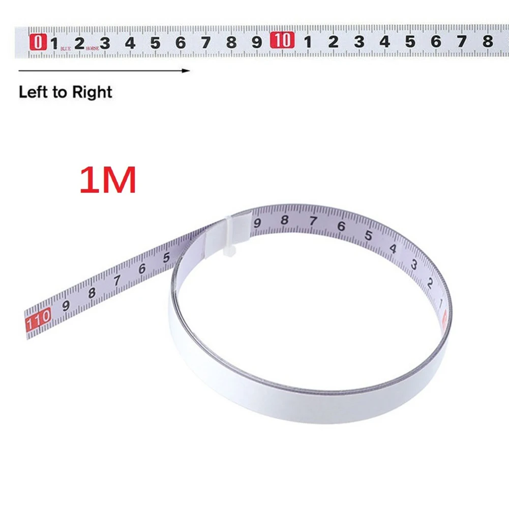 Steel Metric Miter Track Measuring Tape Reliable Scale Ruler for Woodworking Use on Workbenches Saw Tables and Other Surfaces